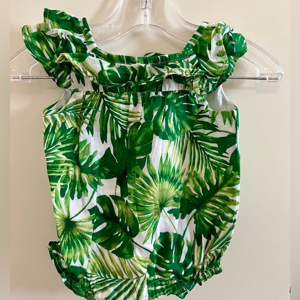 Janie and Jack - Palm Print bubble 0-3m